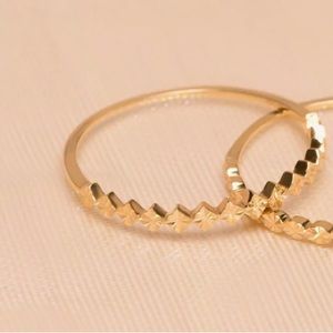 Stone and strand spark square band size 8